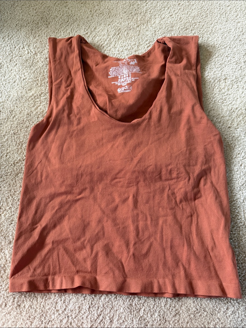 Free People Rust Scoop Neck Tank Size M/L